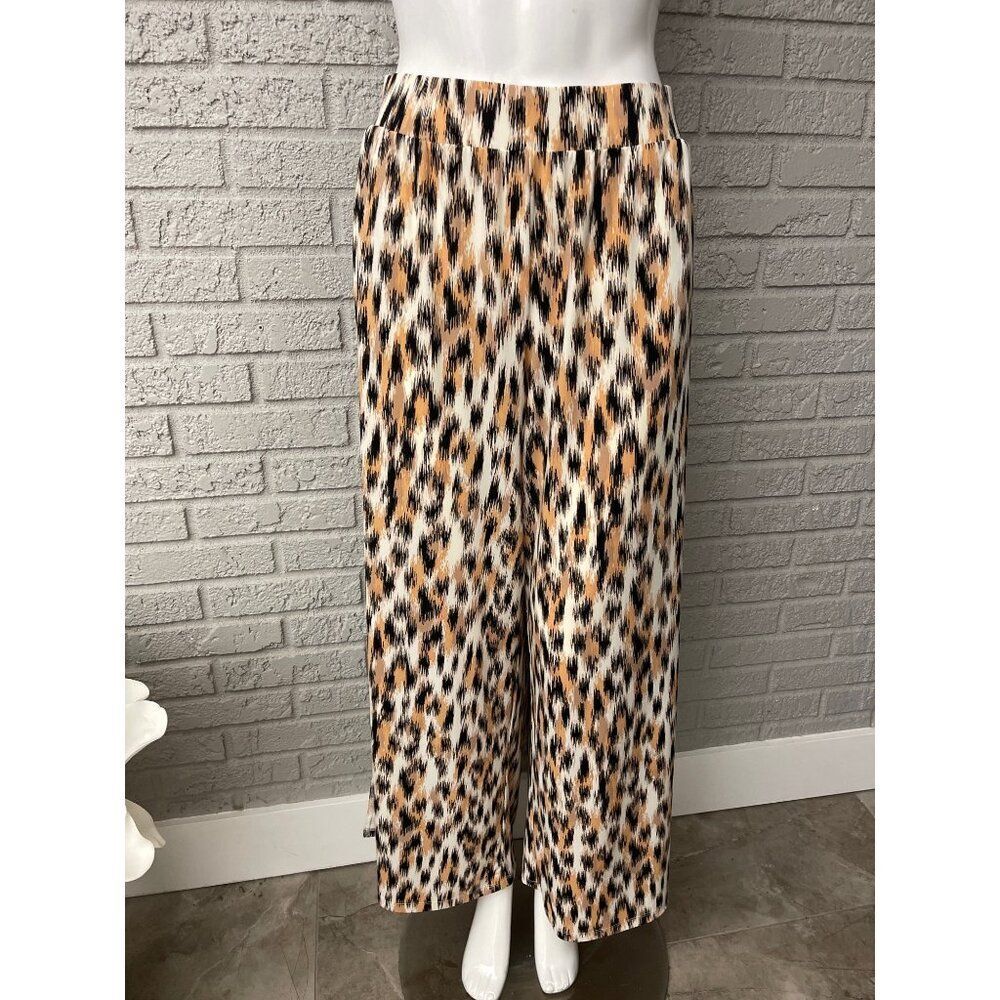 G by Giuliana Women's Animal Print Side Slit Pant & Top 2 Pcs Set Size LP NWT - Picture 4 of 12